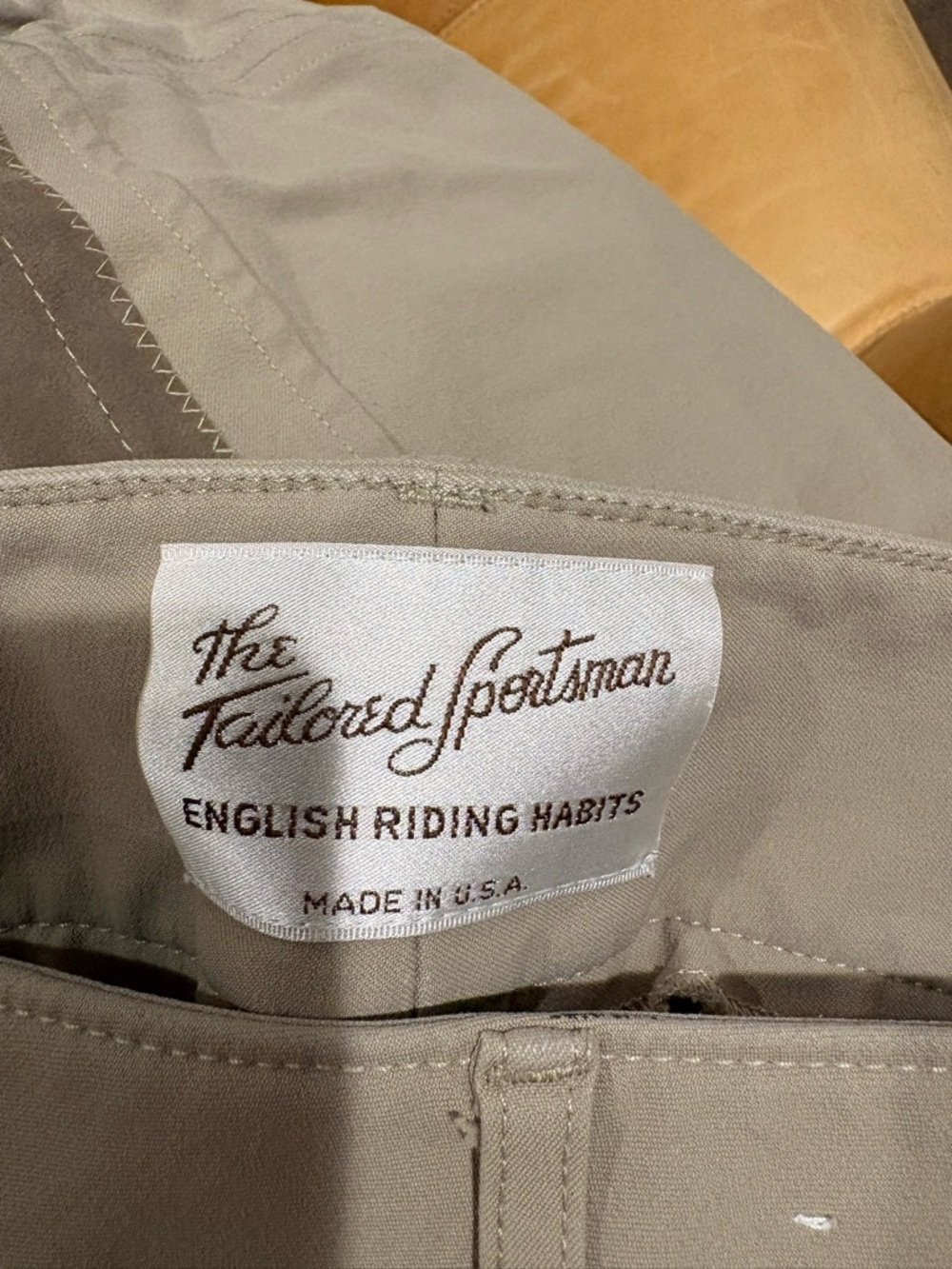 The Tailored Sportsman Men's Light Khaki Riding Pants
